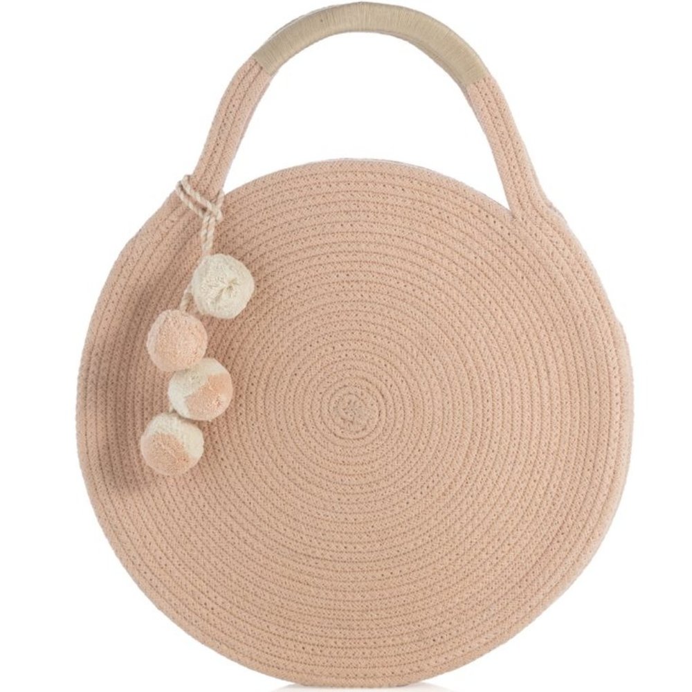 Shiraleah VESTA Circle Tote Handbag Purse BLUSH